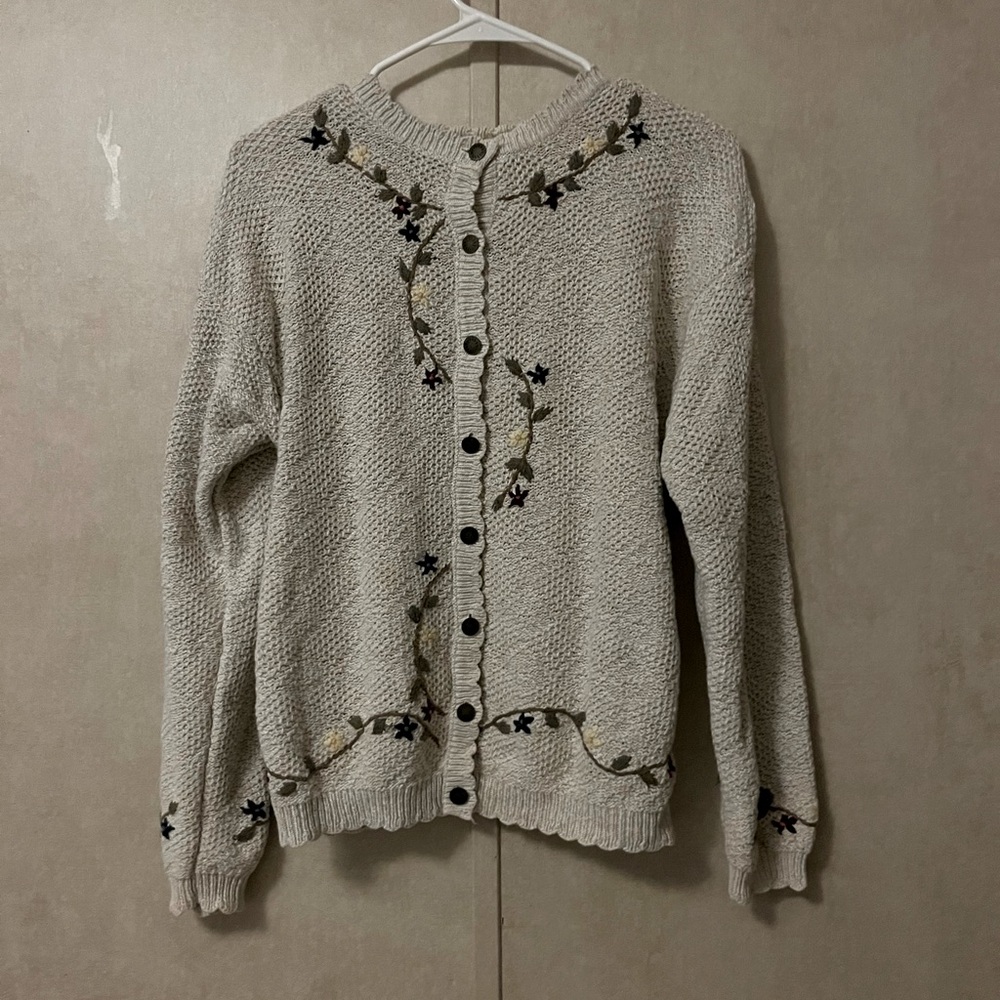 Cottage Essentials Embroidered Cardigan